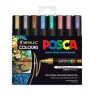 UNİ POSTER MARKÖRÜ POSCA 1.8-2.5 PC-5M/8C MC METALİK RENKLER 8 Lİ