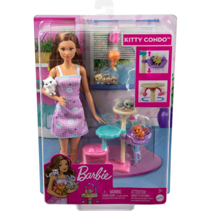 Barbie ve Yavru Kedileri Oyun Seti HHB70