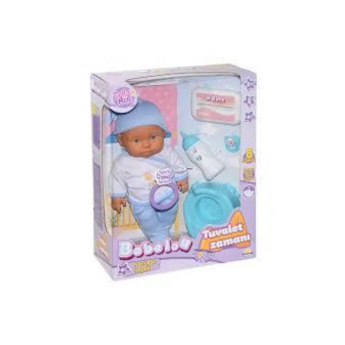 BEBELOU TUVALET ZAMANI SESLİ BEBEK SETİ 35 CM.