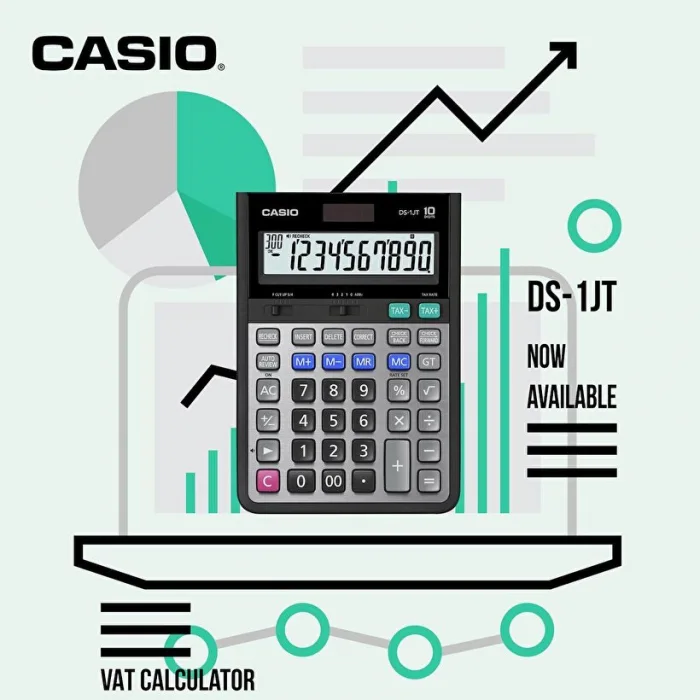 CASIO DS-1JT 10 HANE MASA ÜSTÜ HESAP MAKİNESİ