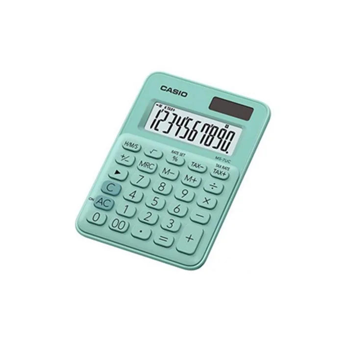 CASIO HESAP MAKİNESİ MASAÜSTÜ 10 HANE MS-7UC-GN