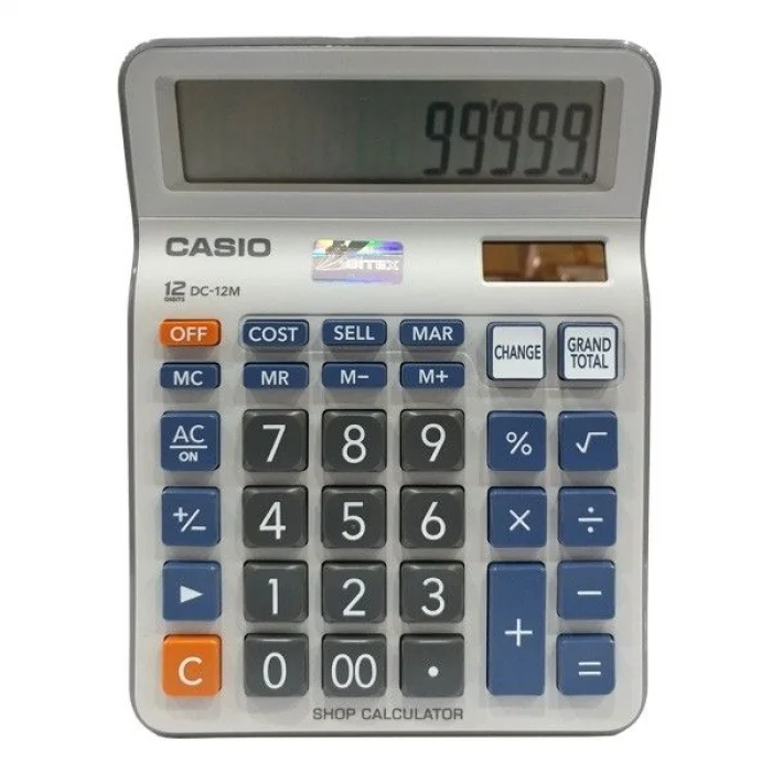 CASIO HESAP MAKİNESİ MASAÜSTÜ DC-12M 12 HANE