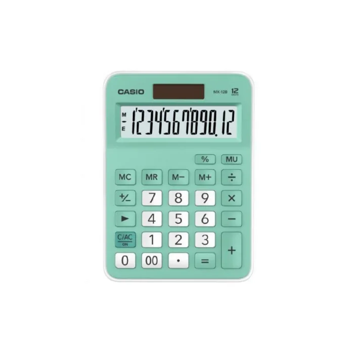 CASIO HESAP MAKİNESİ MASAÜSTÜ MX-12B-GN 12 HANE YEŞİL