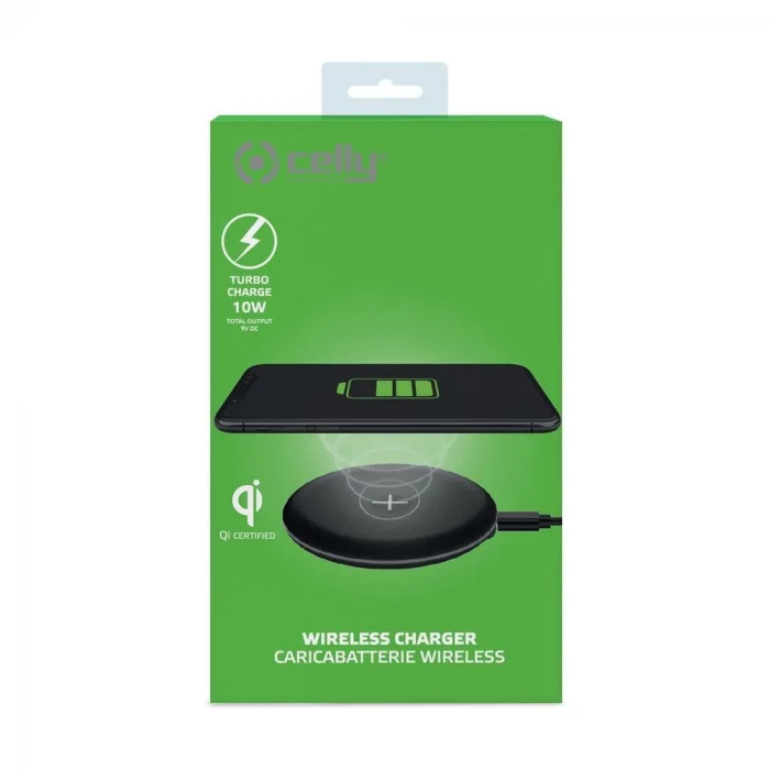 CELLY FEEL 10W KABLOSUZ TURBO HIZLI ŞARJ SİYAH
