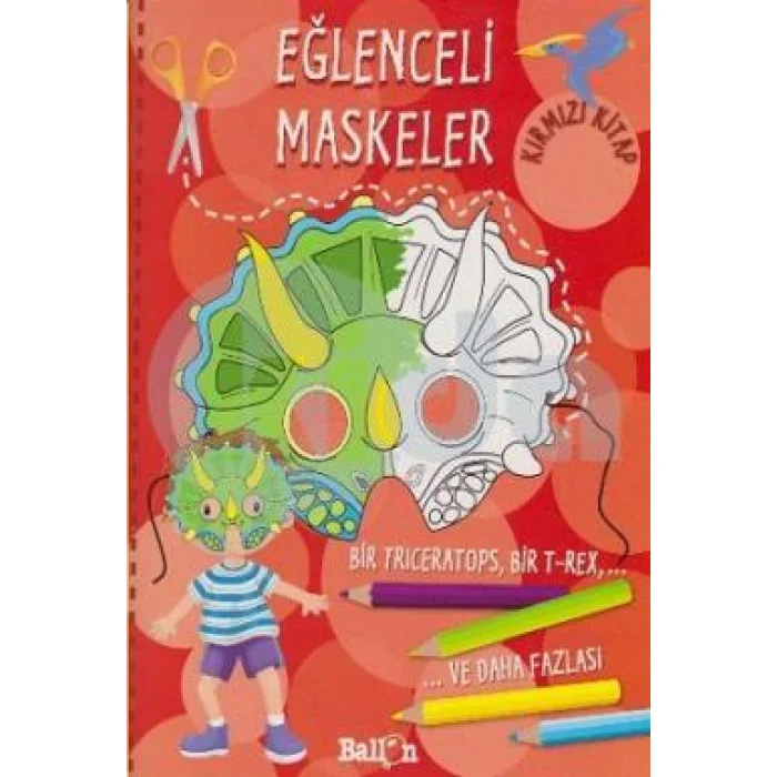 EĞLENCELİ MASKELER KIRMIZI  KİTAP