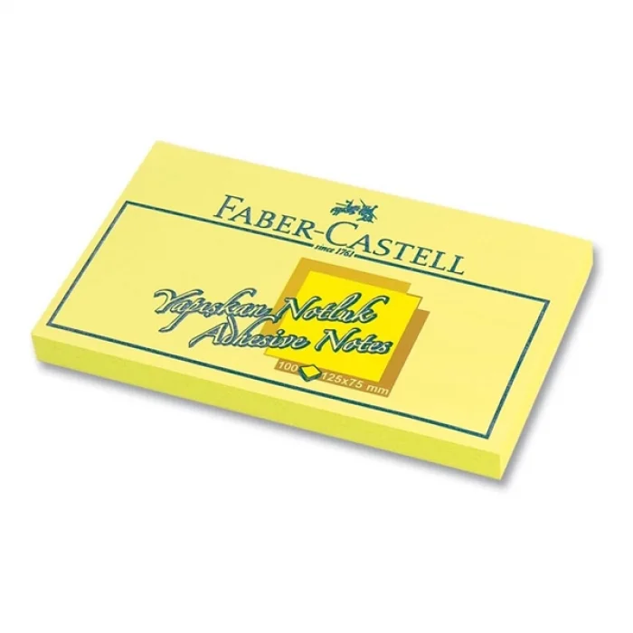 FABER CASTELL YAPIŞKAN NOTLUK 125x75MM SARI