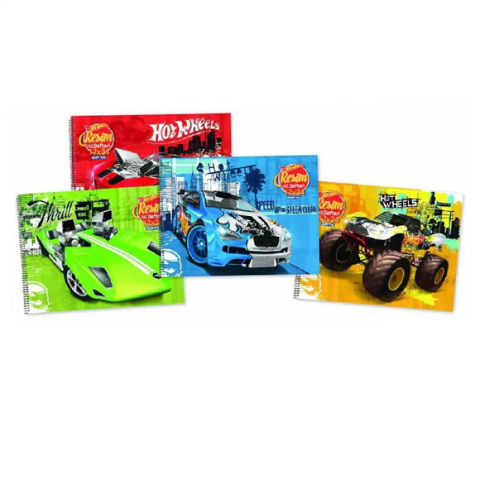 GIPTA HOT WHEELS SPİRALLİ RESİM DEFTERİ 25X35 15YP.