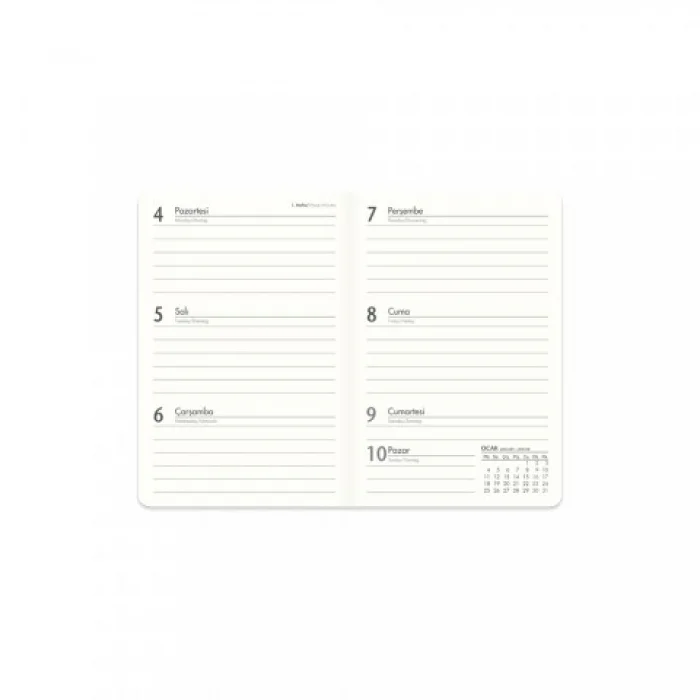 Keskin Color 2023 Haftalık 8x12 Ciltli Koyu Gri Cep