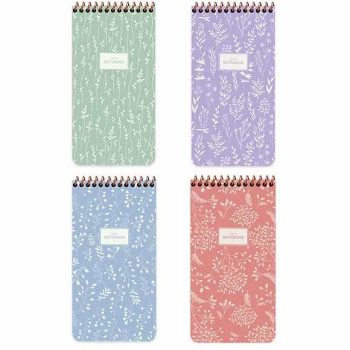 KESKİN DEFTER PASTEL FLORA 10x19 KARTON KAPAK SPİRALLİ 80 YP. ÇİZGİLİ 384960
