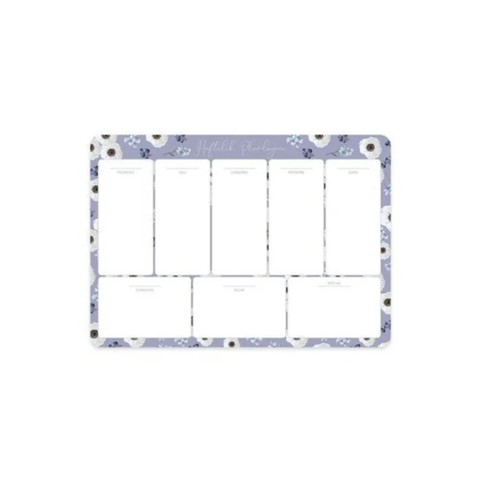KESKİN HAFTALIK PLANNER BLOK LİLA ÇİÇEK