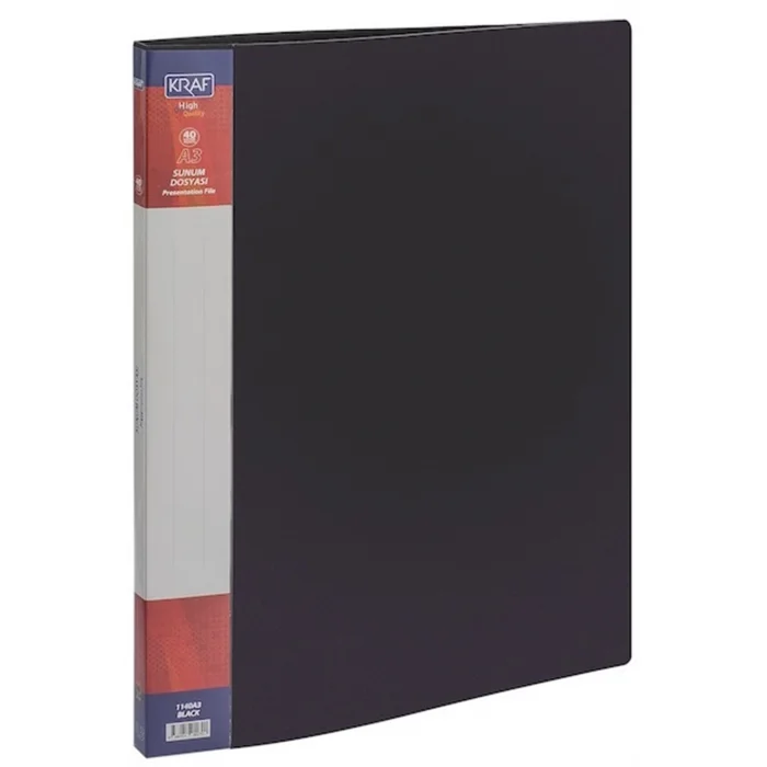 KRAF SUNUM DOSYASI A3 1140A3 40LI SİYAH