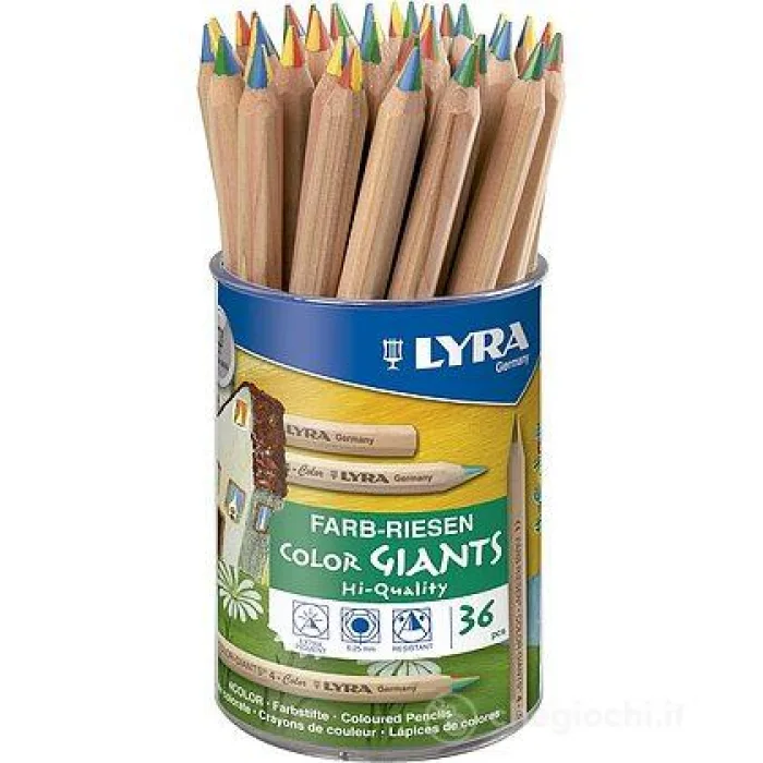 LYRA COLOR GIATNS 4 RENKLİ KURU BOYA KALEMİ