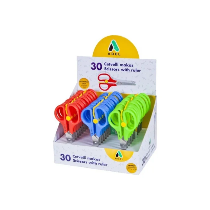 Makas Cetvellı Yaylı Okul Makası Adel (30)