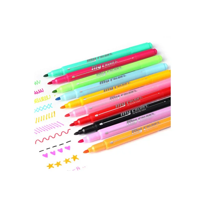 My Color 2 Çift Uçlu Keçeli Kalem Koyu Mavi