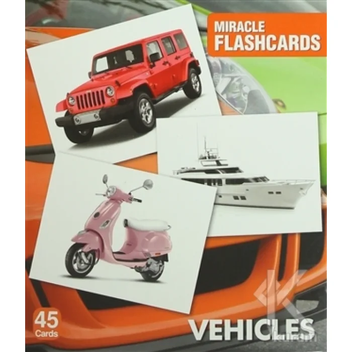 VEHICLES MIRACLE FLASHCARDS 45 CARDS