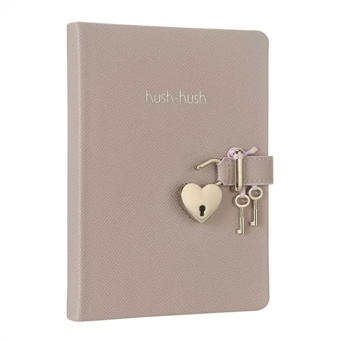 VJ HATIRA DEFTERİ 13x18 HUSH HUSH KİLİTLİ 160 YP ÇİZGİLİ PASTEL LİLA 3302