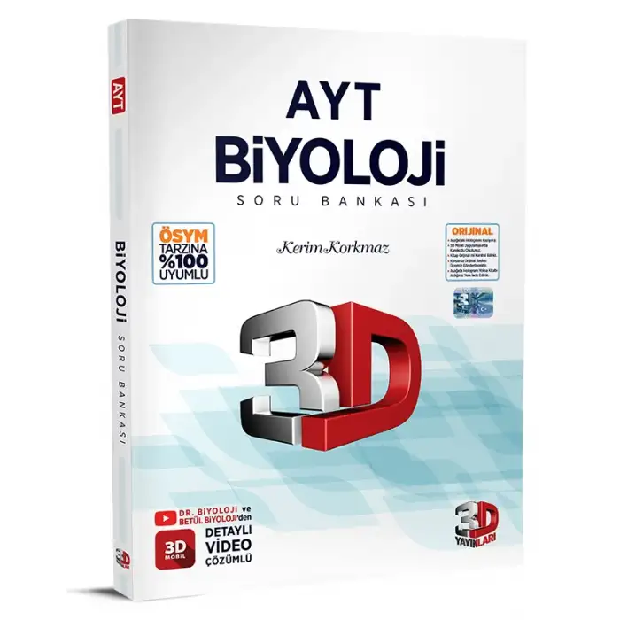 3D Yayınları AYT Biyoloji Soru Bankası