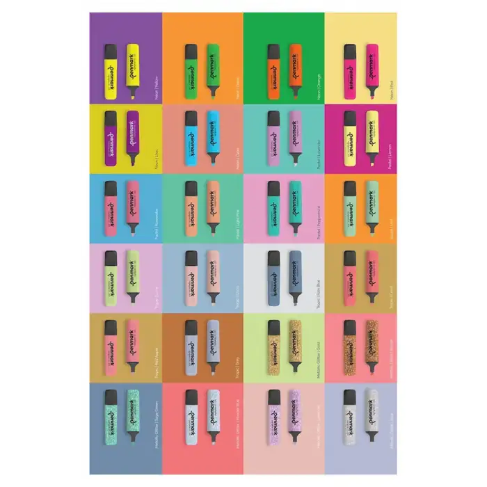 PENMARK FOSFORLU KALEM 24 LÜ SÜPER KUTU 6 NEON+6 P