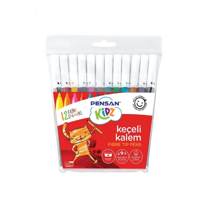PENSAN Keçeli Boya Kalemi 12 Renk