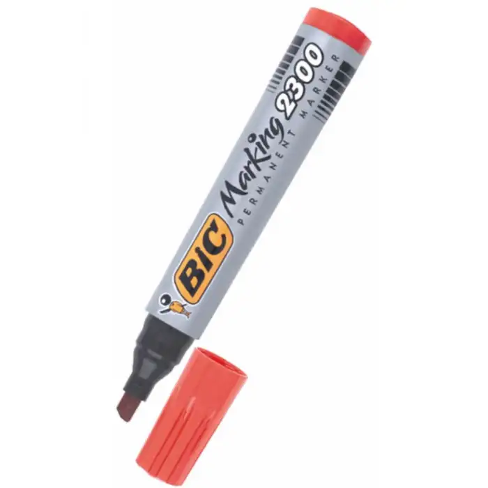 BİC Permanent Markör 2300 Kesik Uç Kırmızı