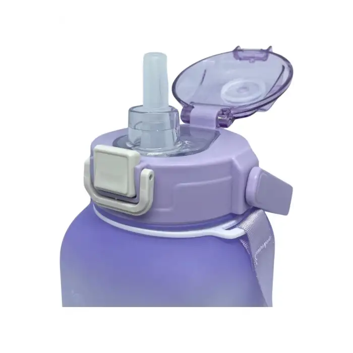 Vagonlife VGN2275-T Mor 1100ML Çocuk Pipetli/Pipetsiz Kullanım Su Matarası -Askılı