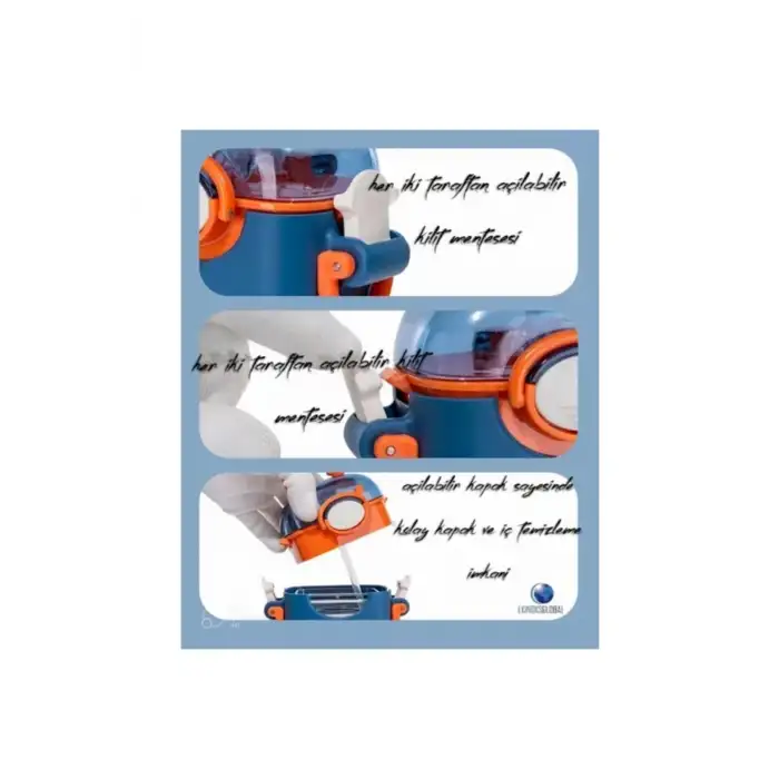 VAGONLİFE DILLER PİPETLİ MATARA T-4015 400ML BEYAZ