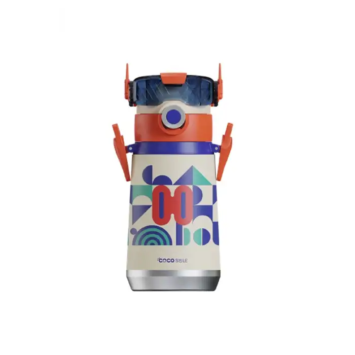 Cocosmile CS-0001 500Ml Beyaz Pipetli -Boyun Askılı Çelik Termos