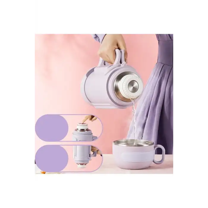 TKK Çelik Sport Termos 1000ml Beyaz