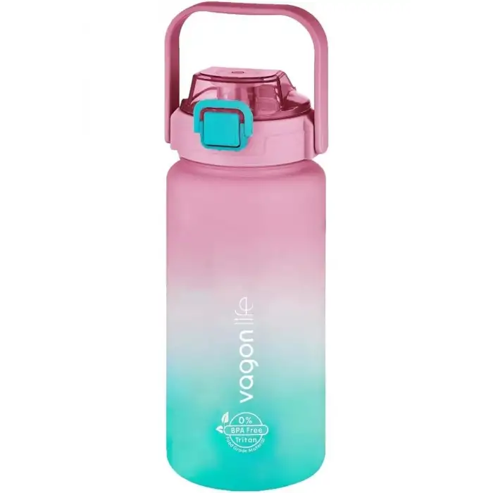 VAGONLİFE TRITAN PİPETLİ MATARA VGN2213-T 1500 ML PINK-VINE CYAN