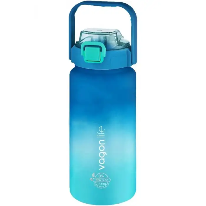 VVAGONLİFE TRITAN PİPETLİ MATARA VGN2213-T 1500 ML BLUE-VINE CYAN