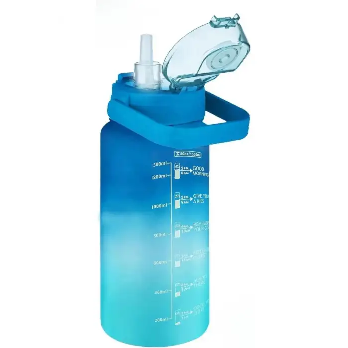 VVAGONLİFE TRITAN PİPETLİ MATARA VGN2213-T 1500 ML BLUE-VINE CYAN