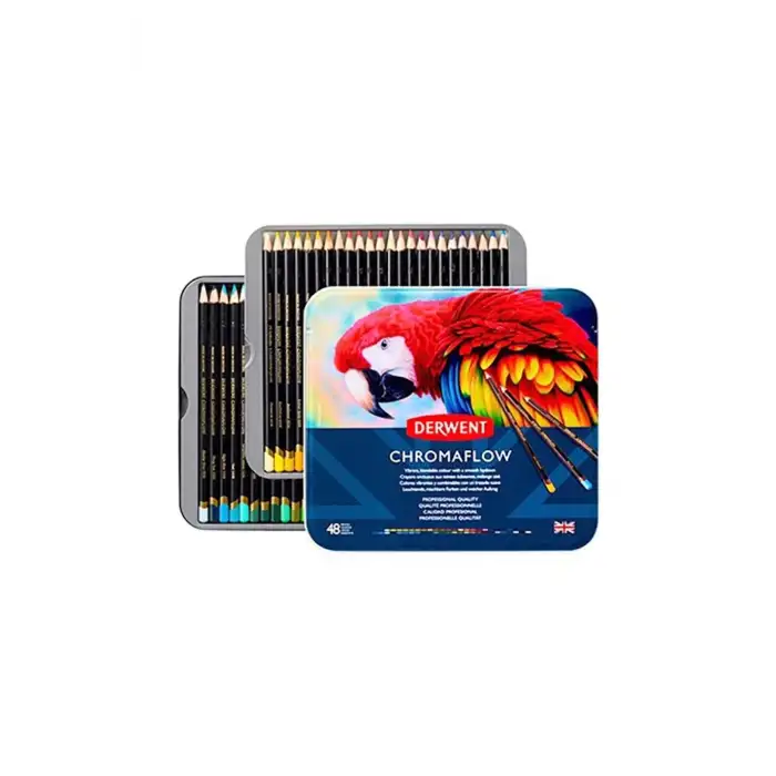 DERWENT CHROMAFLOW 48Lİ METAL KUTU YENİ