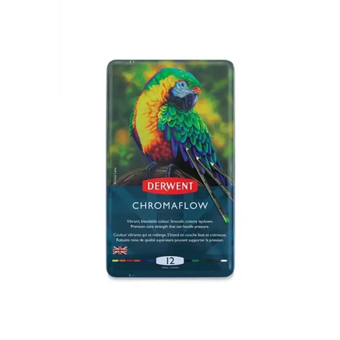 DERWENT CHROMAFLOW 12Lİ METAL KUTU YENİ