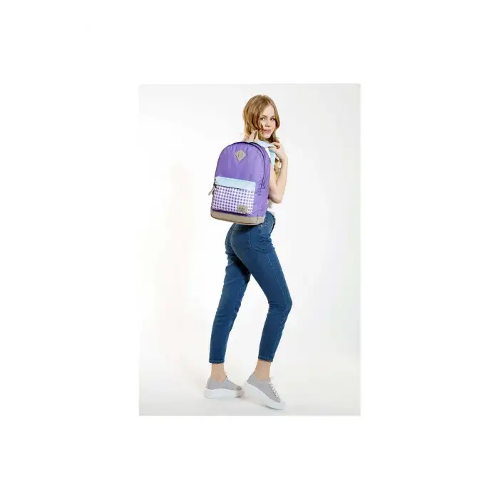 KAUKKO WICHLIGHT SIRT ÇANTASI (PLAID-LİLA) K1505