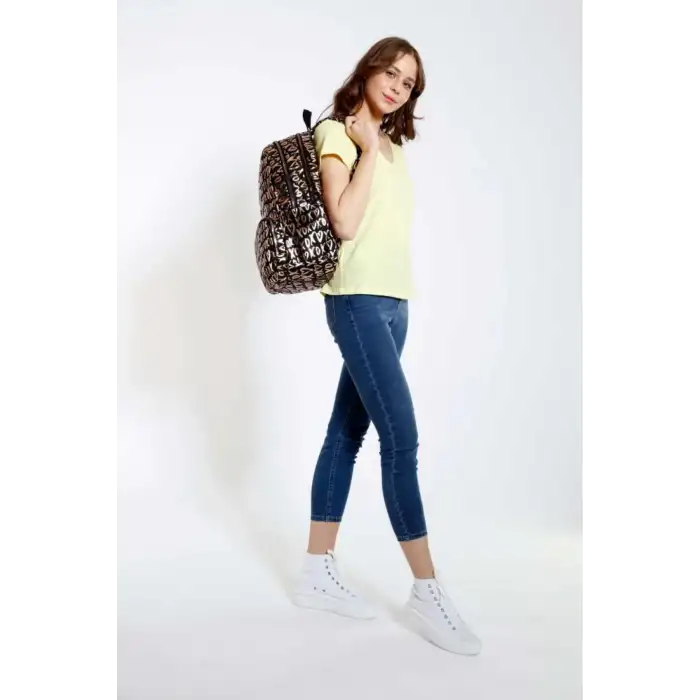 KAUKKO BROKAR SIRT ÇANTASI (XOXO-SİYAH)