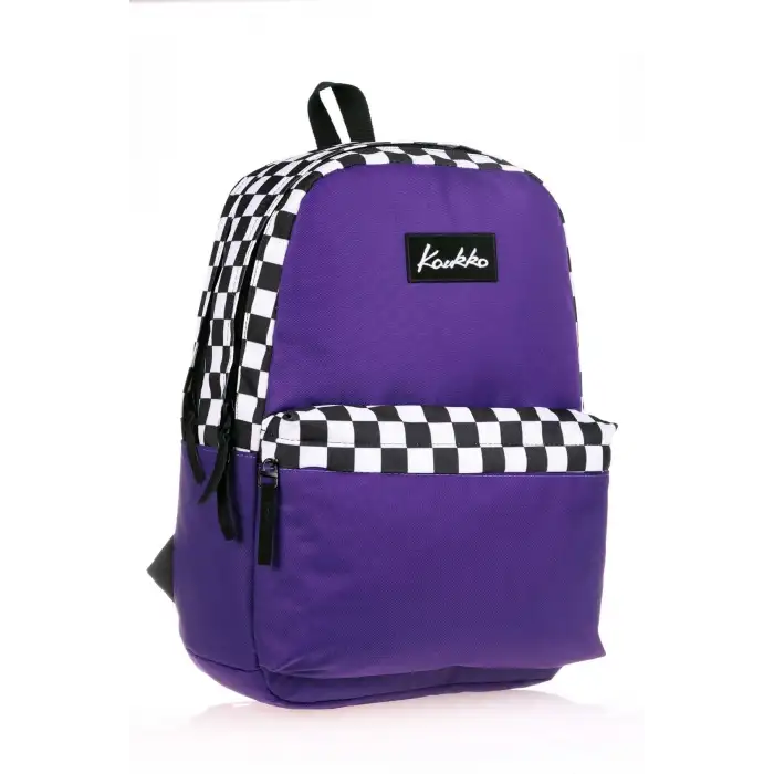 KAUKKO BASIC COLORS SIRT ÇANTASI (MOR CHECK)