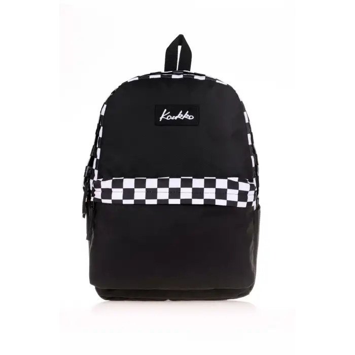 KAUKKO BASIC COLORS SIRT ÇANTASI SİYAH CHECK