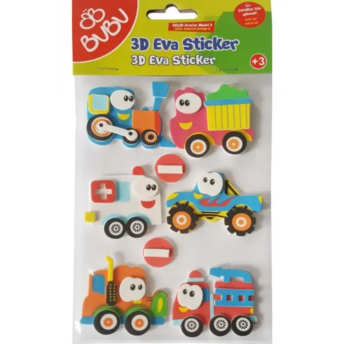 BU-BU EVA STİCKER 3D KÜÇÜK ARAÇLAR