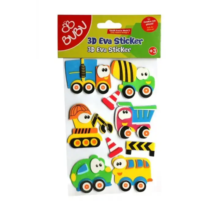 BU-BU EVA STICKER 3D KÜÇÜK ARAÇLAR 2