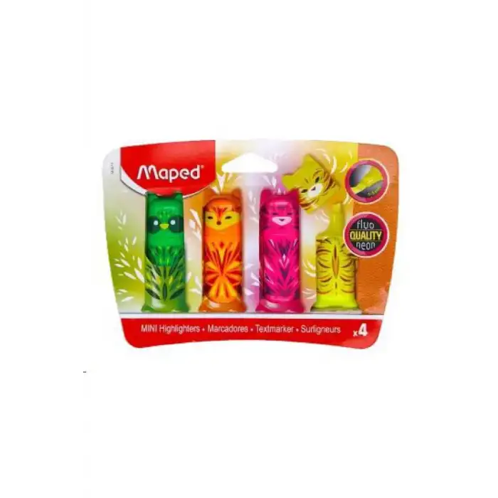 MAPED FOSFORLU FLUO PEPS MİNİ CUTE 4 LÜ