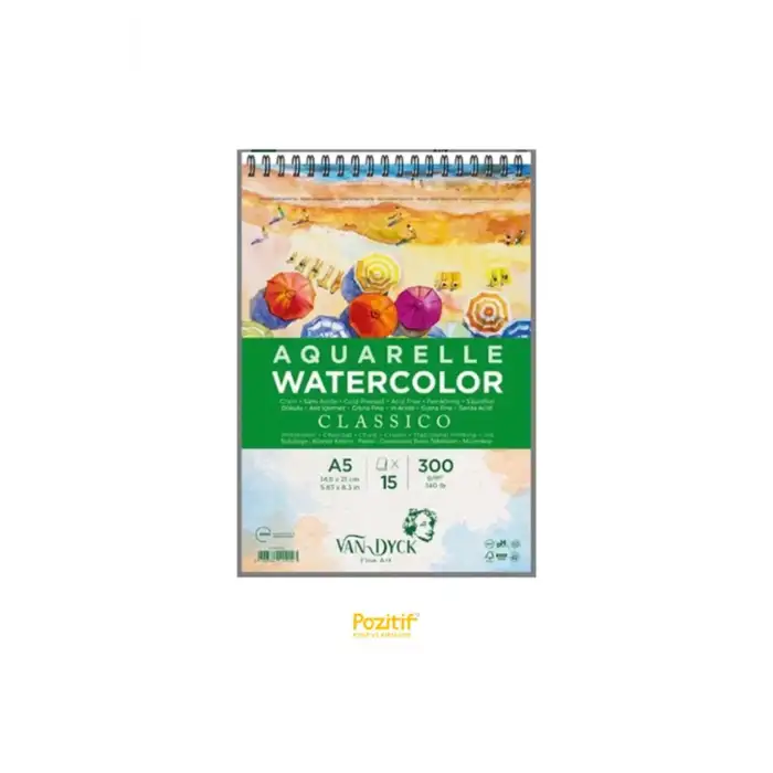 VAN DYCK SULUBOYA BLOK A5 CLASSİCCO DOKULU COLDPRESS 300G 15YP. VD420412