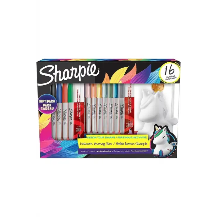 SHARPIE FINE KUMBARA HEDİYELİ 16 SET TEK BOYNUZ