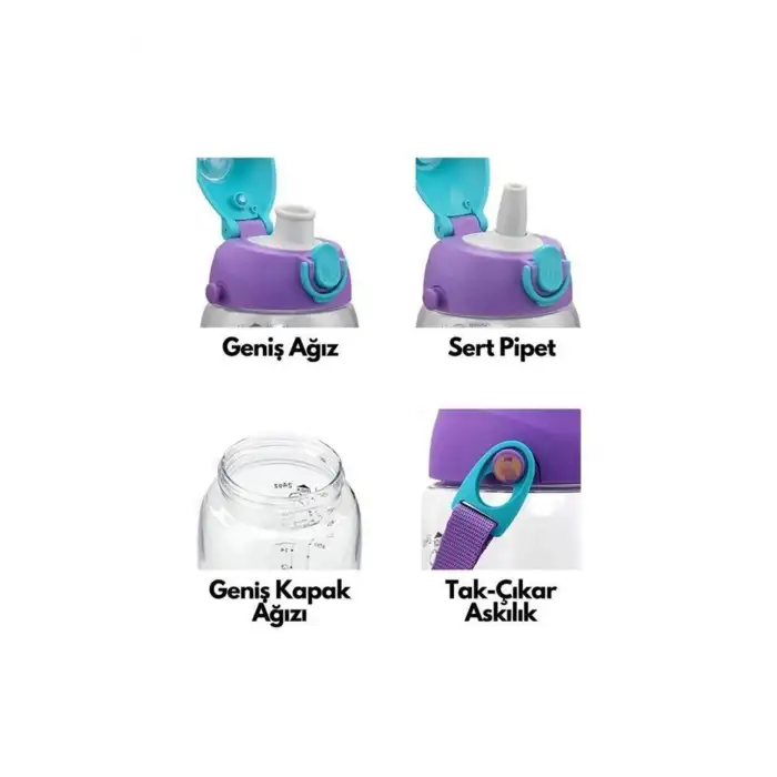 VAGON LIFE UZSPACE TRITAN PİPETLİ 700 ML MAVİ MATARA