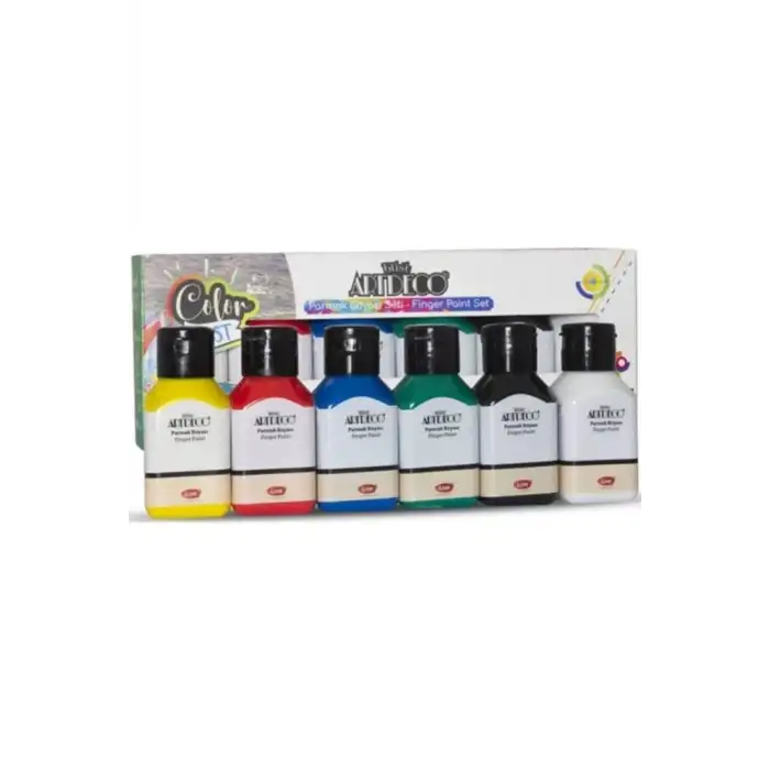 ARTDECO PARMAK BOYASI SETİ 6X75ML TEMEL RENKLER