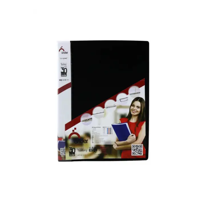 ÖNDER PP 4 HALKALI DOSYA-SİYAH