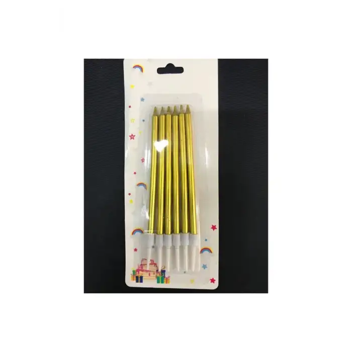 NEDİ MUM İNCE UZUN ALTIN 6 LI