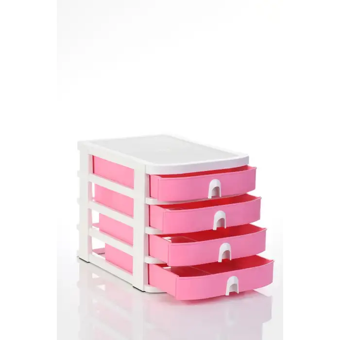 OPS EVRAK RAFI (CO 7400) M.ÜSTÜ A4 4 ÇEKMECE PASTEL PEMBE