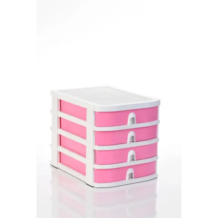 OPS EVRAK RAFI (CO 7400) M.ÜSTÜ A4 4 ÇEKMECE PASTEL PEMBE