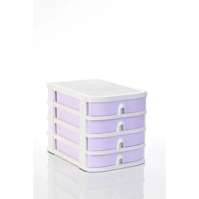 OPS EVRAK RAFI (CO 7400) M.ÜSTÜ A4 4 ÇEKMECE PASTEL MOR