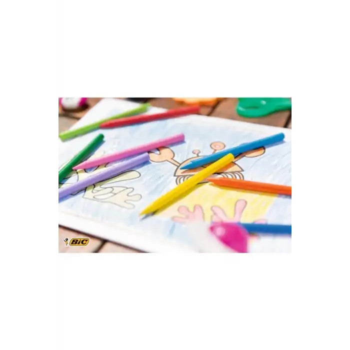 BİC Pastel Mum Boya Plastidecor 18 Li Uzun Silinebilir